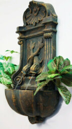 Primrose Verdi Aged Verdigris Outdoor Wall Fountain H86Cm - thumbnail 9