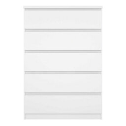 Wyld Haus Budapest Tall 5-Drawer White Gloss Chest Of Drawers - thumbnail 3