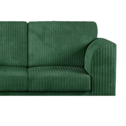 Hannah Jumbo Cord Full Back 4 Seater Left Hand Facing Corner Sofa Green - thumbnail 4