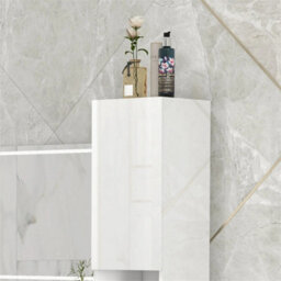 High Gloss Bathroom Floor Cabinet Storage Cupboard With Doors - thumbnail 6
