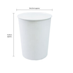 Jvl Antibac Toilet Brush And White Plastic Bin - White - thumbnail 8