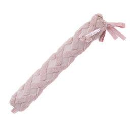 Livivo 2L Extra Long 72Cm Hot Water Bottle With Pink Lattice Weave Cover Decorative Pom Poms Soft Removable And Washable - thumbnail 1