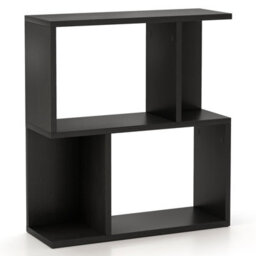 Costway 3-Tier Bookshelf Display Shelf Home Office Freestanding Side Table Black - thumbnail 8