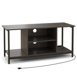 Grey Tv Console Table With Open Shelf 106Cm Media Cabinet Entertainment Center - thumbnail 6