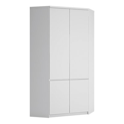Furniture To Go Fribo Corner Wardrobe 2 Door In Alpine White - image 1