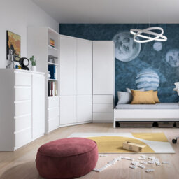 Furniture To Go Fribo Corner Wardrobe 2 Door In Alpine White - thumbnail 4