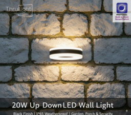 UKEW 20W Led Photocell Dusk Till Dawn Outdoor Waterproof Ip65 Up Down Wall Light 6000 - thumbnail 3