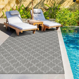 Homeart Outdoor Rugs Easy Cleaning Area Rugs For Balcony,garden,picnic,uv Weather Resistant  D.grey Cream,140X200 - thumbnail 2