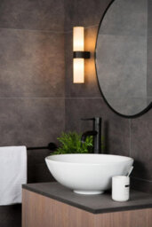 Lucide Jesse Twin Glass Wall Light Black / White - thumbnail 7
