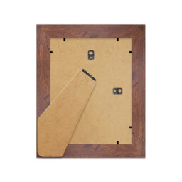 "20X20"" Walnut Picture Frame - 20X20"" Square Frame With 17X17"" Mount For 20X20""/17X17"" Pictures Moderrn Style Thin Edge, 1 Pack" - thumbnail 3