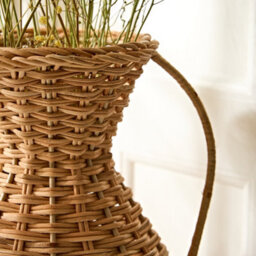 Dibor Traditional Rattan Home Decor Urn Flower Vase - thumbnail 5