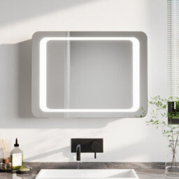 Thehotsale Bathroom Led Wall-Mounted Waterproof Anti-Fog Mirror 80 X 60Cm - thumbnail 2
