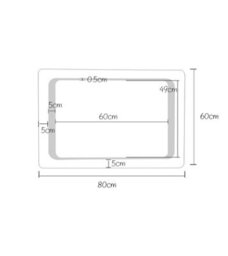 Thehotsale Bathroom Led Wall-Mounted Waterproof Anti-Fog Mirror 80 X 60Cm - thumbnail 8