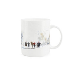 Purely Home Christmas House Mug - Winter Scenery Xmas Gift/present Bone China Cup - thumbnail 2