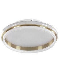 Beliani Ceiling Led Ring Light 64Cm - Gold Metal Frame, Opal Acrylic Shade, Warm White, Flush Mount - thumbnail 2