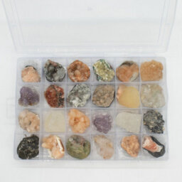 Mixed Indian Zeolite Mineral Specimens In Display Crystal Collector Set - thumbnail 2