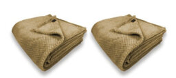 Waffle Flannel Fleece Throw Blanket Soft Warm Sofa Bed Travel (Mink, Single) - Pack Of 2 - thumbnail 1