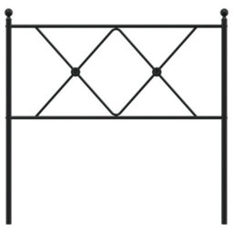 Berkfield Metal Headboard Black 90Cm - thumbnail 4