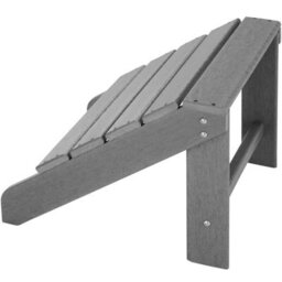 Tectake Garden Chair With Footstool - Adirondack Design, High Backrest, Wide Armrests - Light Grey - 1 - thumbnail 7