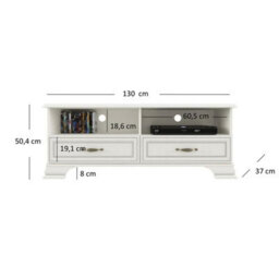 Heze Furniture Tiffany 2 Drawers Victorian Style Tv Unit With Storage - thumbnail 4