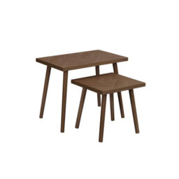 Herringford Nest Of Tables Walnut Parquet Design - thumbnail 5