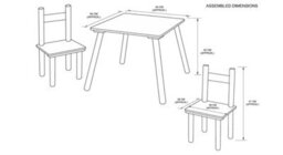 Spot On Dealz Wooden Table And 2 Chairs Kids Set Sturdy Furniture For Toddlers, Pre-Schoolers  Perfect For Playroom, Bedroom, Study. - thumbnail 2