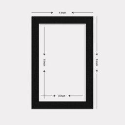 Ak Frames 6X4 Black Picture Mounts To Fit 5X3 Aperture Size - Mount Board Only (No Frame Included) - thumbnail 3