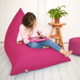 rucomfy Beanbags Rucomfy Indoor Or Outdoor Kids Water Resistant Humbug - Pink Beanbag Lounger - thumbnail 2