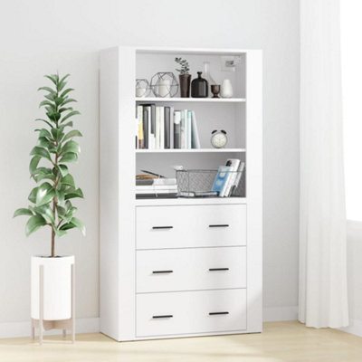 Berkfield Highboard White Engineered Wood - image 1