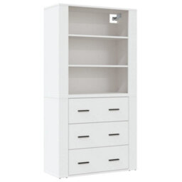 Berkfield Highboard White Engineered Wood - thumbnail 6