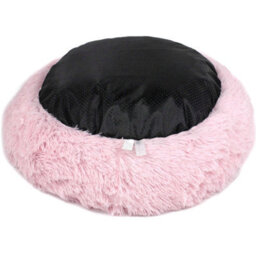 Actiaspet Dog Cat Bed Fluffy Donut Kitten Puppy Pet Cushion Calming Mattress Pink M - thumbnail 4