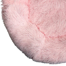 Actiaspet Dog Cat Bed Fluffy Donut Kitten Puppy Pet Cushion Calming Mattress Pink M - thumbnail 6