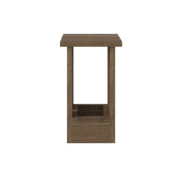 Decortie Tasos Modern Slim Side End Coffee Table 30Cm Particle Board Legs Dark Oak Effect Living Room H 50.5Cm - thumbnail 2
