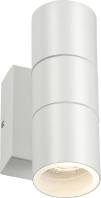 Luminosa Lighting Luminosa Gu10 Up And Down Wall Light With Photocell Sensor - White 230V Ip54 2X20W - image 1