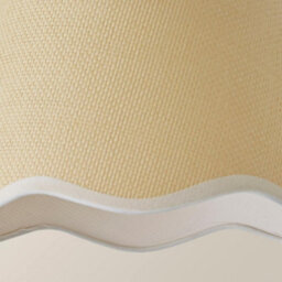 Valuelights Dutton Natural Fabric White Trim Scallop Edge Ceiling Floor Table Small Lamp Shade (D)25Cm - thumbnail 5
