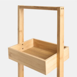 Ohs 3 Tier Bamboo Shower Caddy Freestanding Bathroom Storage Organiser - thumbnail 5