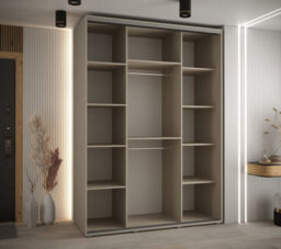 Arte Elegant Dakota Viii Sliding Door Wardrobe 1700mm - Stylish Storage With Hanging Rails And Shelves H2350mm D600mm - thumbnail 4