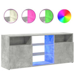 Vidaxl Tv Cabinet With Led Lights Concrete Grey 120X30X50 Cm Tv Cabinets - thumbnail 2