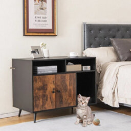 Industrial Cat Furniture Cat Litter Box Enclosure Hidden Cat Washroom Cat House - thumbnail 5