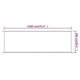 Berkfield Vertical Awning Terracotta 100X1200 Cm Oxford Fabric - thumbnail 5