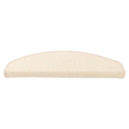 Floordirekt Premium Self Adhesive Edged Hard Wearing Sisal Stair Tread Mat For Indoor Stairs Semicircular Ivory 23.5 X 65 Cm - thumbnail 5