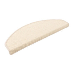 Floordirekt Premium Self Adhesive Edged Hard Wearing Sisal Stair Tread Mat For Indoor Stairs Semicircular Ivory 23.5 X 65 Cm - thumbnail 4
