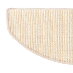 Floordirekt Premium Self Adhesive Edged Hard Wearing Sisal Stair Tread Mat For Indoor Stairs Semicircular Ivory 23.5 X 65 Cm - thumbnail 3