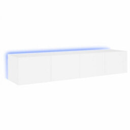 Vidaxl Tv Wall Cabinets With Led Lights 2 Pcs White 80X35X31 Cm - thumbnail 2
