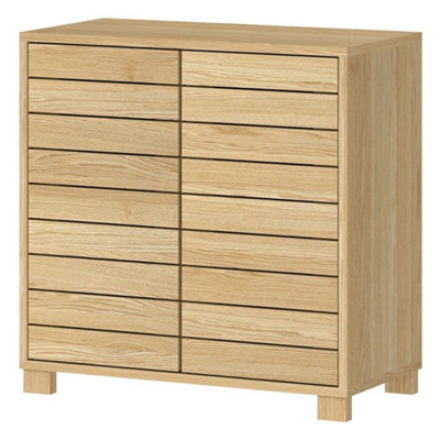 Bathroom Floor Storage Cabinet 2-Tier Adjustable Shelf Cupboard Oak Style - image 1