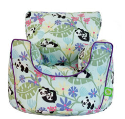 Bean Lazy Cotton Light Blue Panda Bean Bag Arm Chair Toddler Size