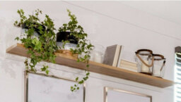 Impact Furniture Wall Shelf Floating Display Panel 156Cm Modern White Oak Effect Book Storage Holten - thumbnail 3