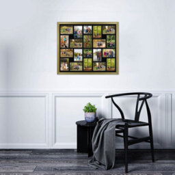 AK Frames 80X70Cm Gold Classic Multi Photo Frame With Black Mount - Holds 20 Apertures (18X) 6X4, (2X) 4X4 Photos - thumbnail 3