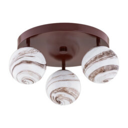 Luminosa Lighting Luminosa Fabio Ceiling Spotlight Clusters White-Brown (Marble Colour), Chocolate Brown Ip44 - thumbnail 2