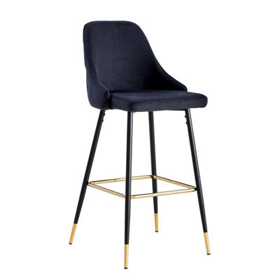 Hygrad Built to Survive 2X Bar Stools Velvet Breakfast Chair Kitchen Pub High Counter Stool Restaurant - image 1
